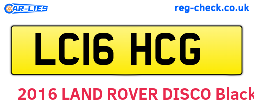 LC16HCG are the vehicle registration plates.