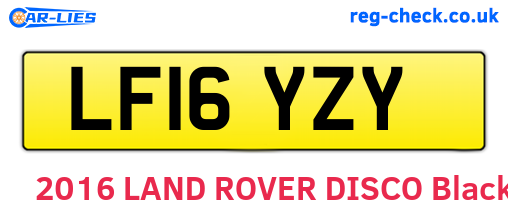 LF16YZY are the vehicle registration plates.