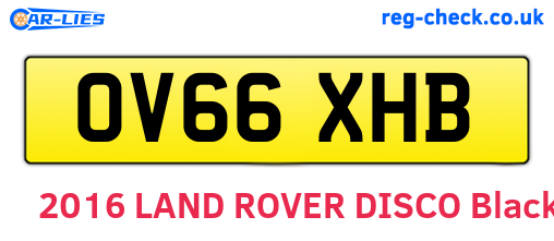 OV66XHB are the vehicle registration plates.