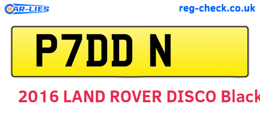 P7DDN are the vehicle registration plates.