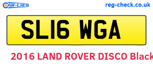 SL16WGA are the vehicle registration plates.
