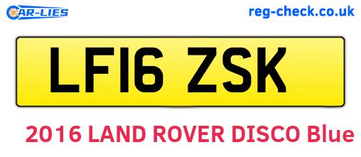 LF16ZSK are the vehicle registration plates.