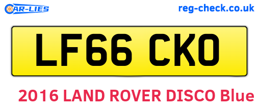 LF66CKO are the vehicle registration plates.