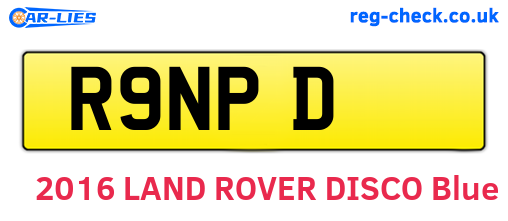 R9NPD are the vehicle registration plates.