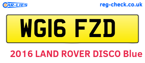 WG16FZD are the vehicle registration plates.