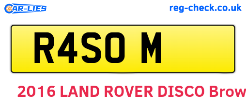 R4SOM are the vehicle registration plates.