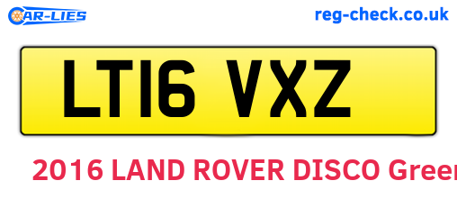 LT16VXZ are the vehicle registration plates.