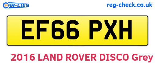 EF66PXH are the vehicle registration plates.