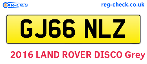 GJ66NLZ are the vehicle registration plates.