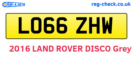 LO66ZHW are the vehicle registration plates.