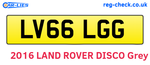 LV66LGG are the vehicle registration plates.