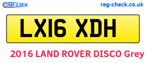 LX16XDH are the vehicle registration plates.