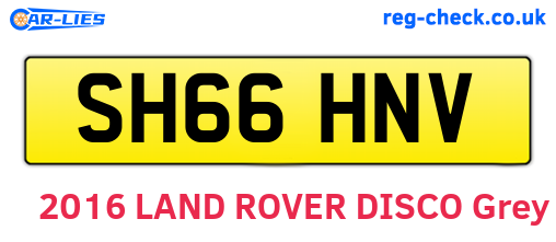 SH66HNV are the vehicle registration plates.