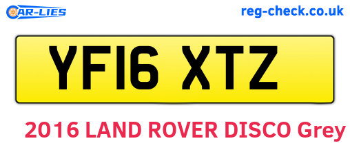 YF16XTZ are the vehicle registration plates.
