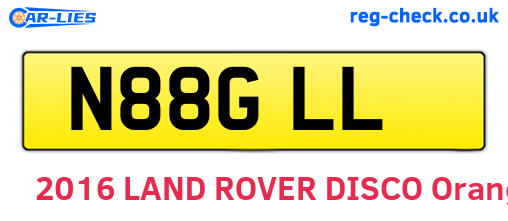 N88GLL are the vehicle registration plates.