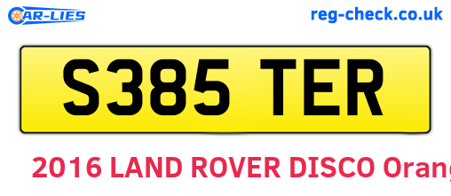 S385TER are the vehicle registration plates.