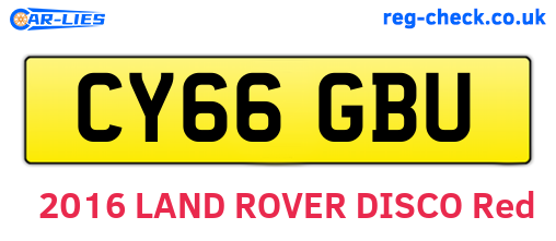 CY66GBU are the vehicle registration plates.
