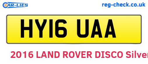 HY16UAA are the vehicle registration plates.