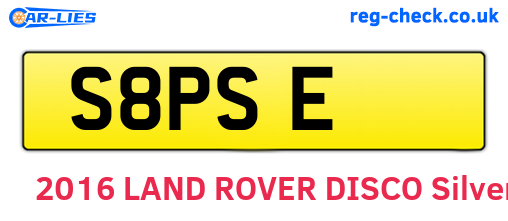 S8PSE are the vehicle registration plates.