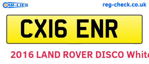 CX16ENR are the vehicle registration plates.