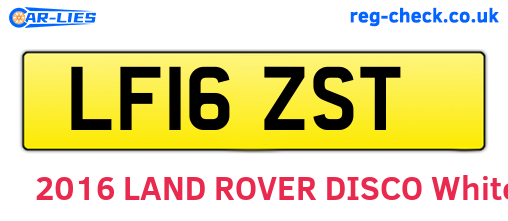 LF16ZST are the vehicle registration plates.
