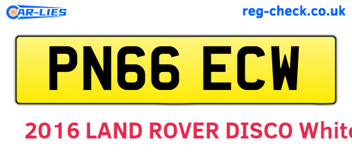PN66ECW are the vehicle registration plates.