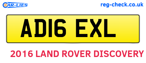 AD16EXL are the vehicle registration plates.