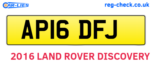 AP16DFJ are the vehicle registration plates.