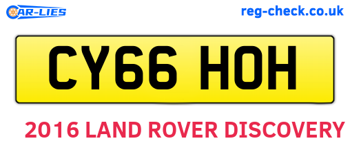 CY66HOH are the vehicle registration plates.