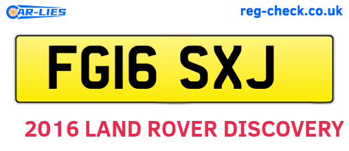 FG16SXJ are the vehicle registration plates.