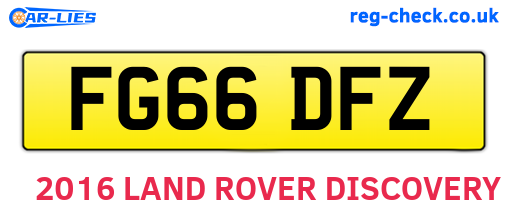 FG66DFZ are the vehicle registration plates.