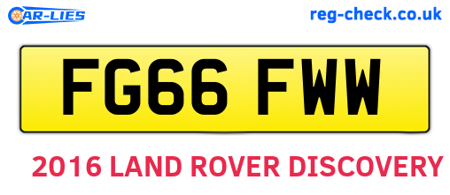FG66FWW are the vehicle registration plates.