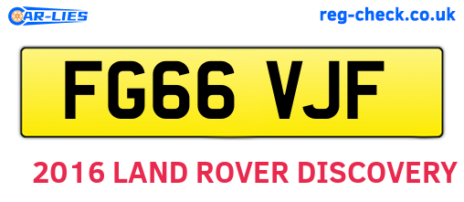 FG66VJF are the vehicle registration plates.