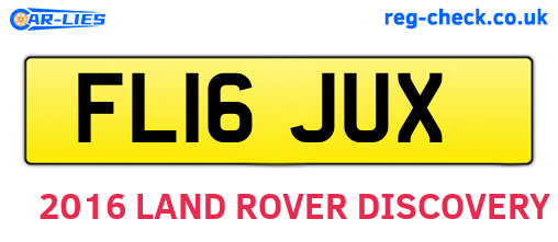 FL16JUX are the vehicle registration plates.