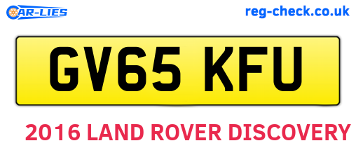 GV65KFU are the vehicle registration plates.
