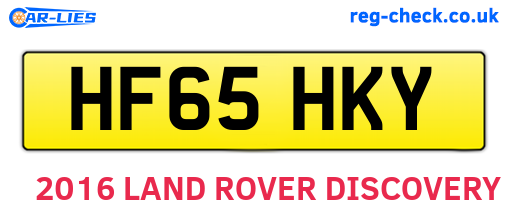 HF65HKY are the vehicle registration plates.