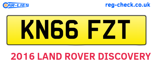 KN66FZT are the vehicle registration plates.