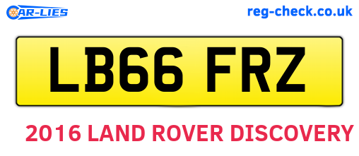 LB66FRZ are the vehicle registration plates.