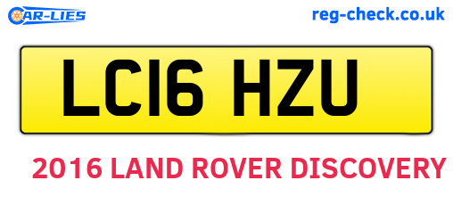 LC16HZU are the vehicle registration plates.