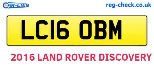 LC16OBM are the vehicle registration plates.