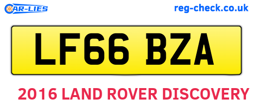 LF66BZA are the vehicle registration plates.