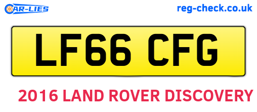 LF66CFG are the vehicle registration plates.
