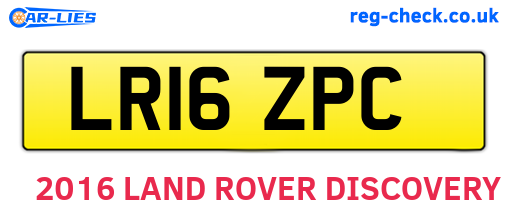 LR16ZPC are the vehicle registration plates.