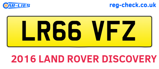 LR66VFZ are the vehicle registration plates.