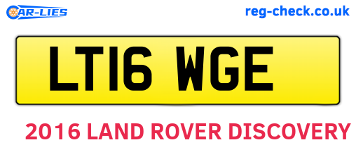 LT16WGE are the vehicle registration plates.