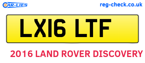 LX16LTF are the vehicle registration plates.