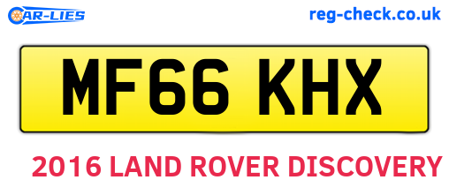 MF66KHX are the vehicle registration plates.