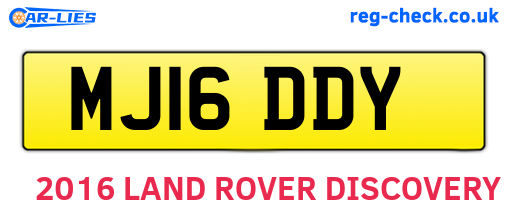 MJ16DDY are the vehicle registration plates.