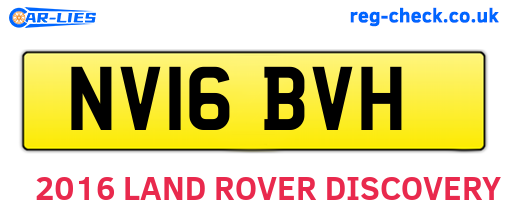 NV16BVH are the vehicle registration plates.