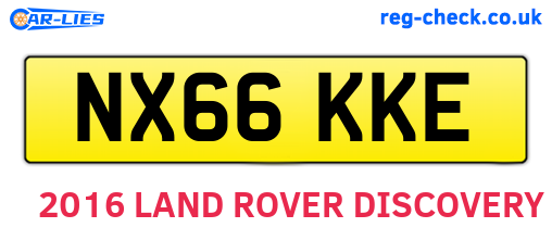 NX66KKE are the vehicle registration plates.